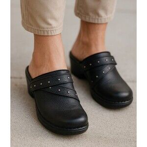 BOC Joseline Black Leather Clogs Size 11 NWT!!